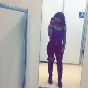 Blue Spaghetti Strap Shirt